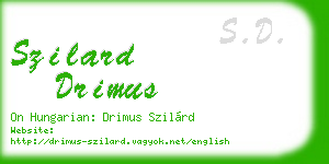 szilard drimus business card