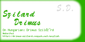 szilard drimus business card